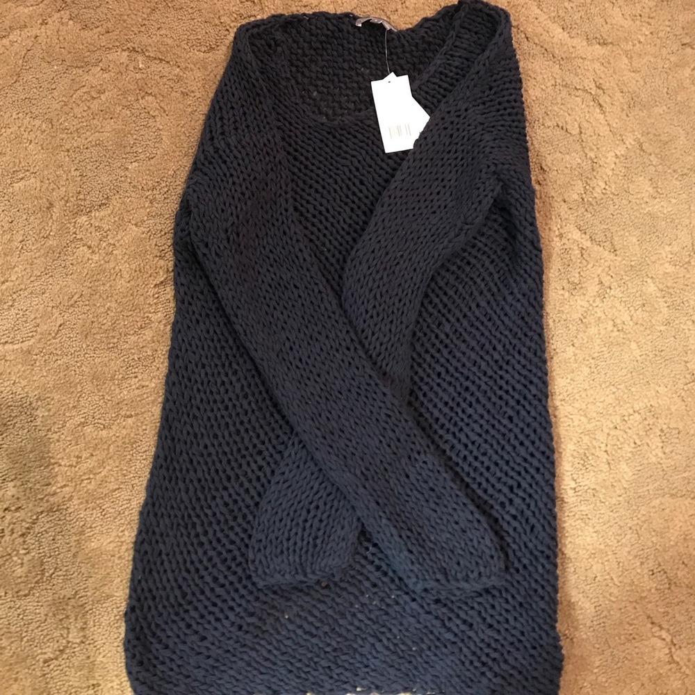 NWT Vince Navy cable knit sweater